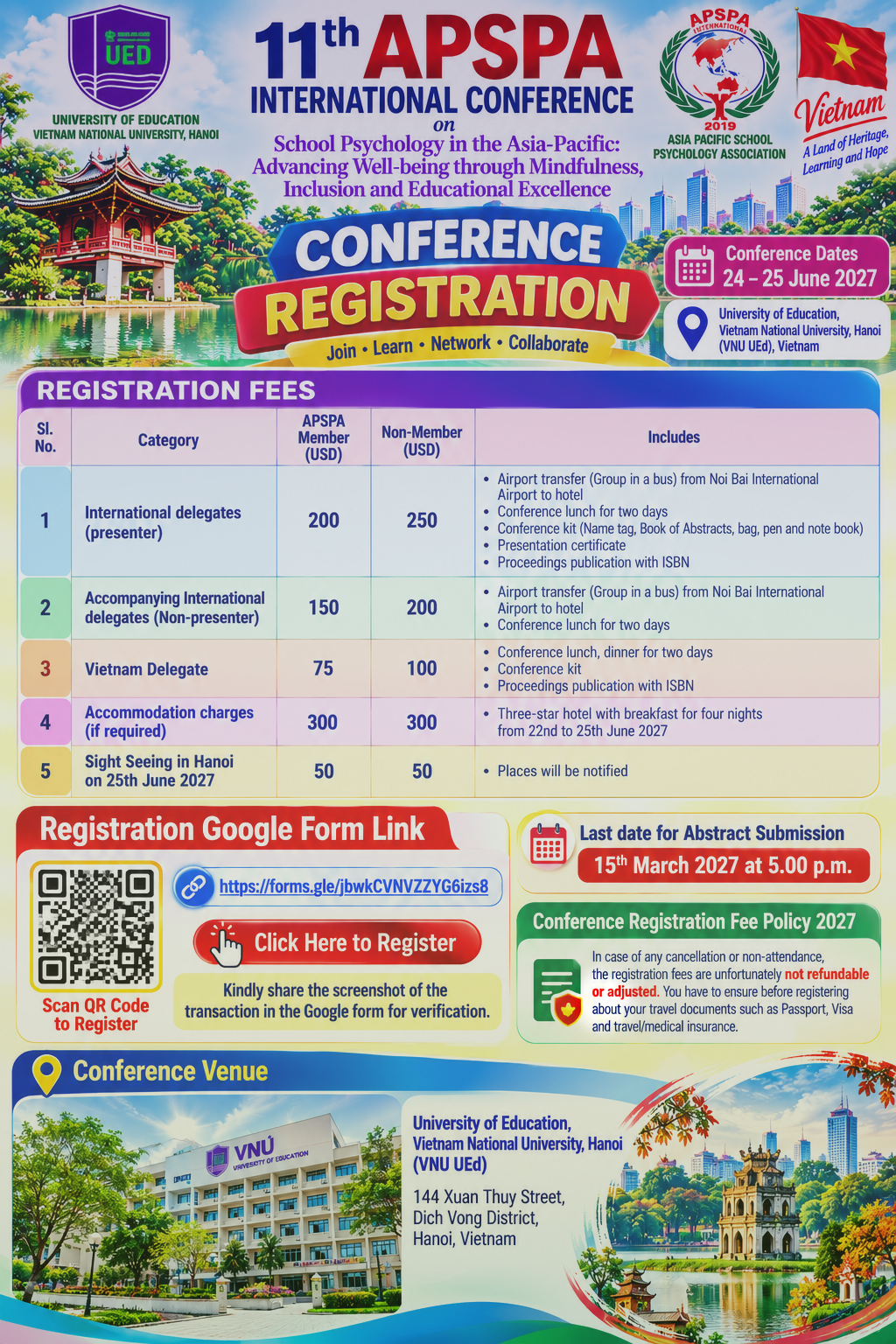 11th APSPA registration flyer